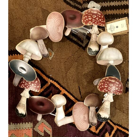 Mushroom Metal Wreath John Derian for Target ~ NWT - Picture 2 of 5